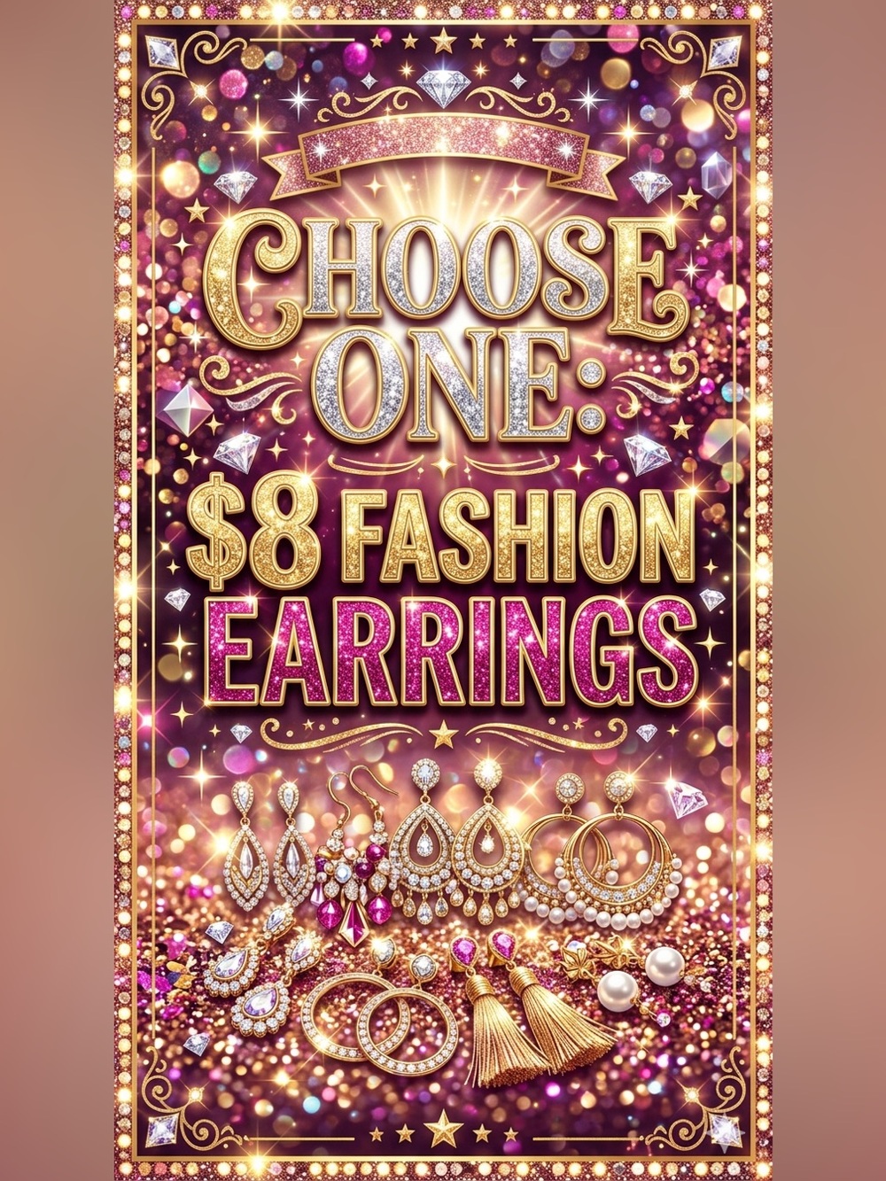 Choose One: $8 Fashion Earrings